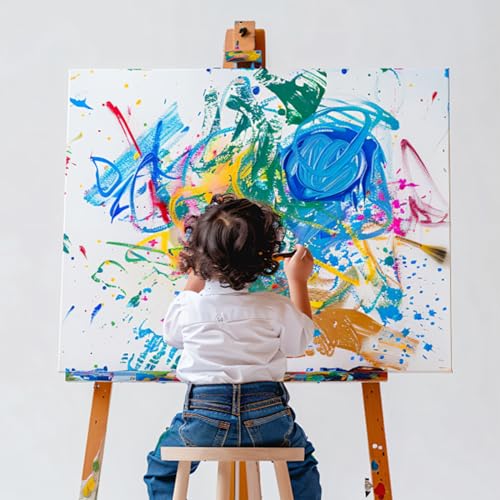 ESRICH Stretched Canvas for Painting 24x36 Inch, 3Pack Large Canvas for Painting, Primed Acid-Free Cotton Blank Canvases, Art Paint Canvases for Oil Paint,Watercolor,Acrylic Paint,Gouache and Tempera.