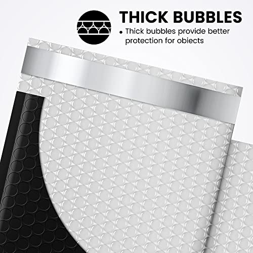 Fuxury Bubble Mailers 4x8" 100 Pack Bubble Mailer Usable Size 4x7" Forest Green Padded Envelopes Waterproof Shipping Envelopes Padded Mailers for Small Business Mailing