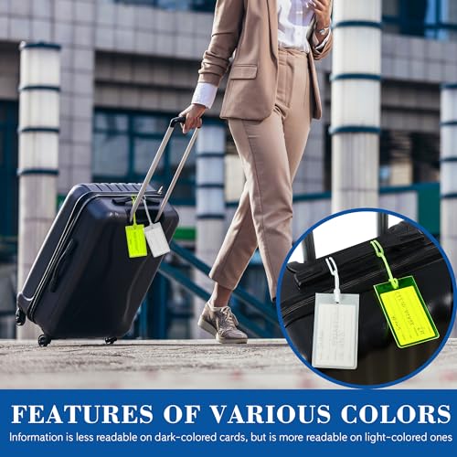 30 Pack Luggage Tags Suitcases PVC Travel Bag & Baggage ID Label Tags Travel Essentials by Sodsay