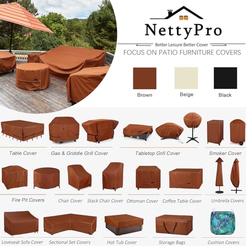 NettyPro Outdoor Patio Bench Swing Cushion Cover Replacement Water Resistant UV Protection Outside Loveseat Cushion Slipcovers with Zipper, 48 x 18 x 3 Inch