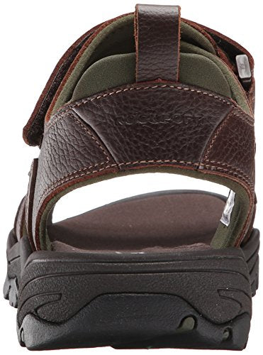 Rockport Men's Rocklake Flat Sandal, Brown/Brown, 10.5 M US