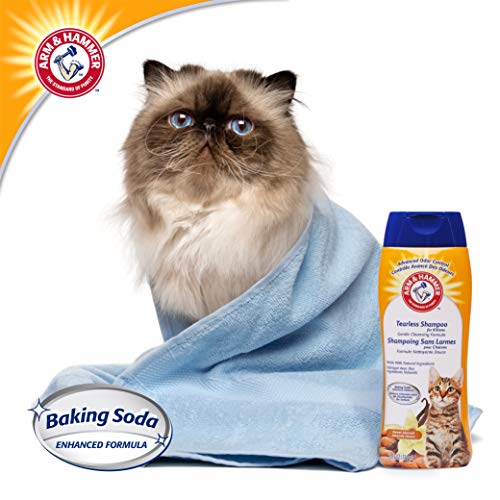 Arm & Hammer Tearless Kitten Shampoo for Cats Natural Cat Shampoo for Odor Control with Baking Soda, 20 Fl Oz Gentle Cleansing Kitten Shampoo in Sweet Almond Scent (Pack of 1)