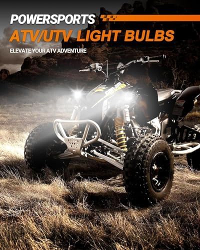 SEALIGHT 9005/HB3 Fog Light Bulbs, 6000K Cool White, Super Bright 9005 Fog Lights with Cooling Fan, 5Min Easy Install, ATV/UTV, Pack of 2