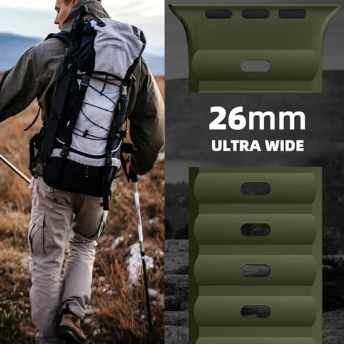 Wepro Sport Bands Compatible with Apple Watch Ultra 2/Ultra Band, Compatible with Apple Watch Bands for Men 49mm 46mm 45mm 44mm 42mm, Silicone Rugged Strap for iWatch Series 10 9 8 7 6 5 4 SE 3 2 1