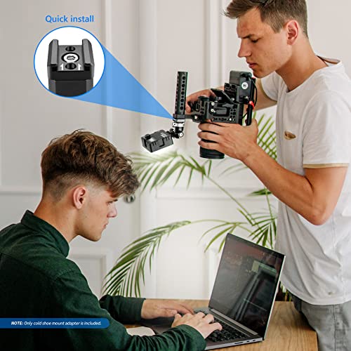 NEEWER 2 Pack Cold Shoe Mount Adapter, Cold Shoe Bracket with 1/4" Thread, Compatible with SmallRig DSLR Camera Cage Microphone LED Light Monitor and More, ST26