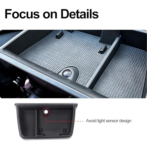 HOUCLEMIC for 2024 Grand Highlander Accessories Center Console Screen Dashboard Organizer, Center Console with Anti-Slip Black Pad Storage Organizer Tray for Grand Highlander Accessories