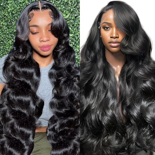 JTMMP Body Wave 13x6 HD Lace Front Wigs Human Hair Pre Plucked 18 Inch Brazilian Virgin Chocolate Brown 200% Density Frontal Wigs Human Hair Coloed #4 Brown Glueless Wigs Human Hair for Women