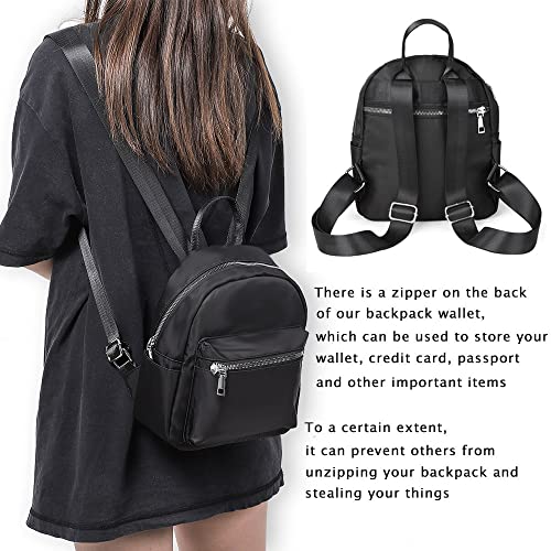 Etercycle Mini Backpack Purse for women, Small Backpack Purse, Shoulder Bag for Travel (Black)