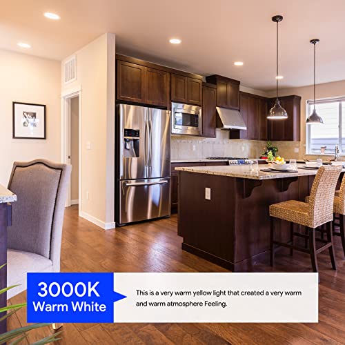 LED Recessed Light Bulbs BR40, 110W Equivalent 14W, Dimmable, 1600 High Lumens, Warm White 3000K, Indoor Flood Lights for Recessed Cans, UL Listed, 6 Pack