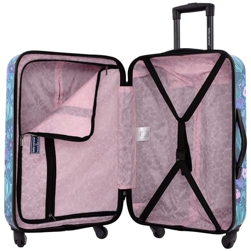 Travelers Club Bella Caronia 20" Carry-On Voguish Luggage, Desert Pattern, 3 Piece Set