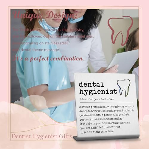 Dental Hygienist Definition Gifts, Dental Hygienist Office Decorations, Future Dental Hygienist Graduation Gifts, Dental Hygienist Gifts for Women, Men, Plaque Decorative Signs ZOD4