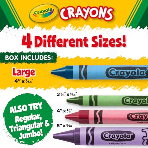 Crayola Crayon Classpack - 400ct (8 Colors), Large Crayons for Kids, Bulk School Supplies, Teacher Classroom Must Have, 3+