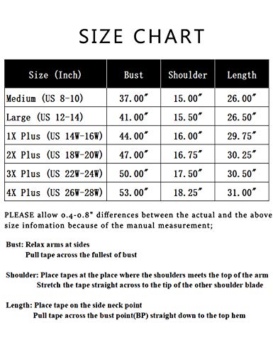 FOLUNSI Plus Size Tunic Tops Short Sleeve Casual Flowy T shirts Blouses For Women Color 318,4X