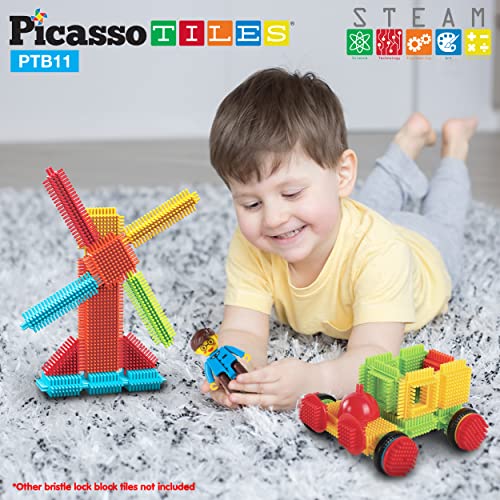 Picasso Toys Hedgehog Blocks 4 Family Action Character Figures Toddler Toy Construction Building Tile Block Expansion Pack Educational Add-on STEM Learning Smart Game Kit Toys Pretend Playset Age 3+