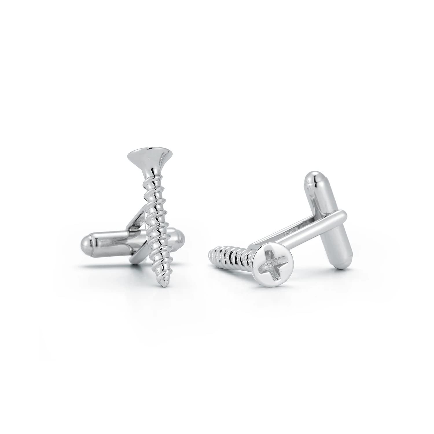 Mateo New York, Screw Cufflinks, Silver