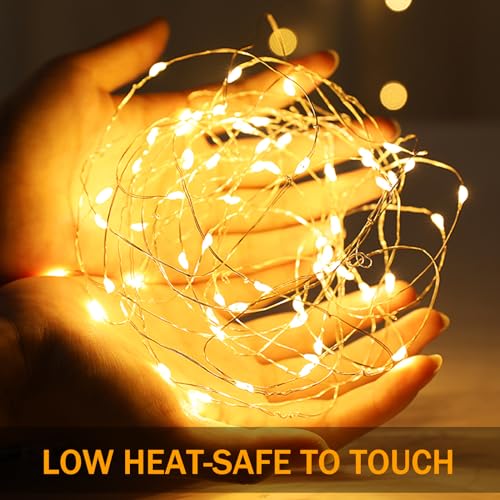 Onforu 16 Pack Fairy Lights Battery Operated String Lights, 6.5ft 20 Mini LED Lights, IP67 Waterproof White Fairy Lights, Twinkle Lights for Mason Jar Wedding Centerpiece Decor Christmas Bedroom