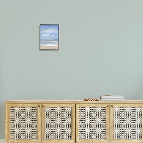 Stupell Industries Cloudy Ocean Bay Shoreline Framed Giclee Art, Design by Tim OToole
