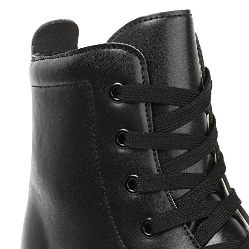 XUDREZ Roller Skate Shoes for Women Men PU Leather High-top Double-Row Roller Skates for Beginner, Professional Indoor Outdoor Roller Skates with Shoes Bag (Black Wheel,37)