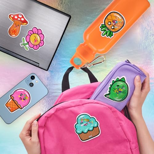 JelliPods - Adorable Animals - Reusable Sticker Bundle - Sensory Toy - Touch and Feel - Classroom Must Have - Tactile Sensory Fidget Activity for Kids - Includes 3 Reusable Puffy Stickers