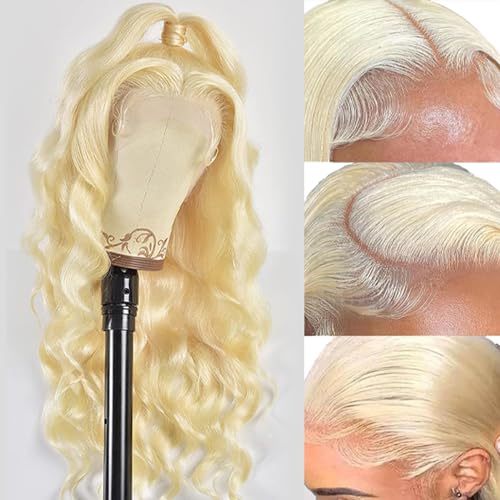SEMANK 613 13x6 Lace Front Wig Human Hair 42 Inch Blonde Wig Human Hair 180% Density Body Wave Lace Front Wigs Human Hair Pre Plucked 613 Lace Front Wig Human Hair Blonde HD Lace Frontal Wig