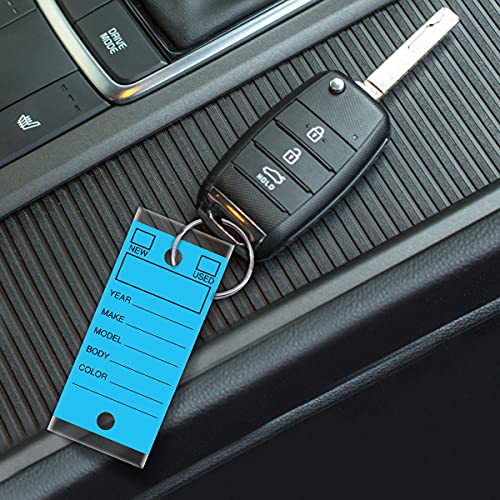 Blue 2 Pack - Genuine Versa-Tag Key Tags (2 Boxes of 250 Tags per Box with Metal Rings - 500 Total)