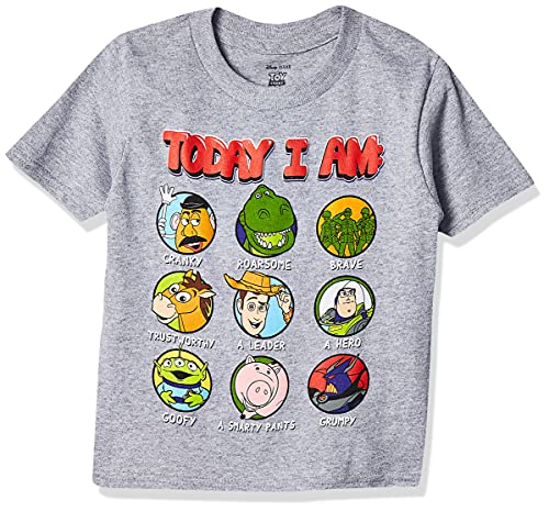 Disney baby boys Toy Story Short Sleeve T-shirt T Shirt, Heather Grey, 4T US