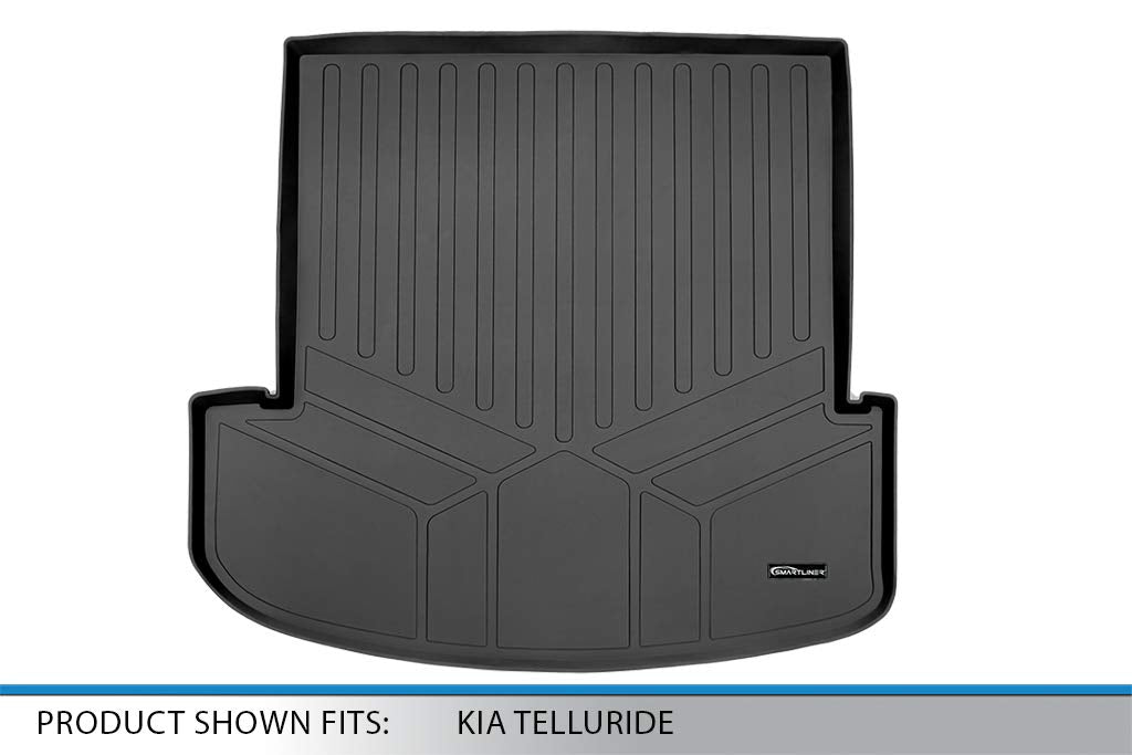 SMARTLINER All Weather Custom Fit Black Cargo Liner Behind The 2nd Row Compatible with 2020-2023 Kia Telluride