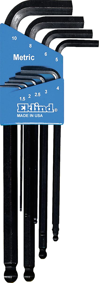 Eklind 13222 Ball-Hex L-Key allen wrench Combo- Inch / MM (2 sets 22pc), 22-piece set