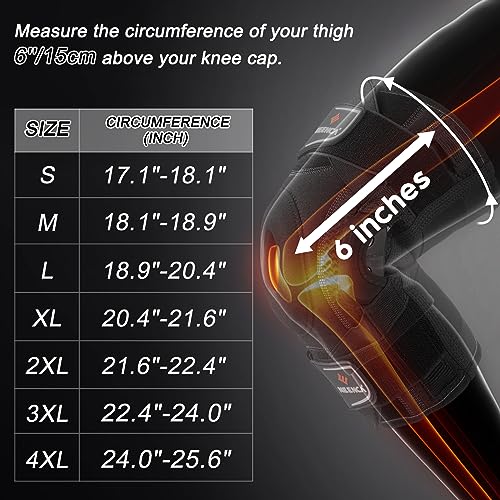 NEENCA Professional Knee Brace for Knee Pain, Hinged Knee Support with Patented X-Strap Fixing System, Medical for Pain Relief, Arthritis, Meniscus Tear, ACL, PCL, MCL, Runner, Sport -FSA/HSA Eligible