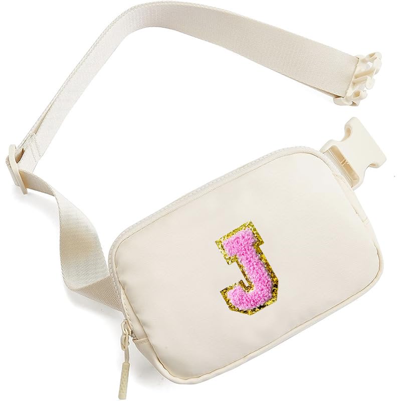 Personalized Initial Fanny Pack Belt Bag for Teen Girls Birthday Gifts for 6 7 8 9 10 11 12 13 Year Old(J)