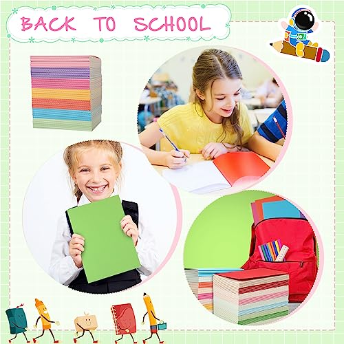 150 Pack A5 Kraft Notebooks 60 Pages Soft Cover Composition Notebooks Bulk Ruled Lined Travel Journals for Travelers, Students, Classroom, Home, Office, School Supplies, 5.8 x 8.3 Inch (Bright Colors)