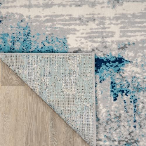 Rugshop Sky Collection Whimsical Abstract Area Rug 2' x 3' Blue