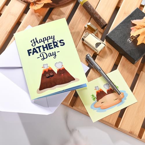 VIVIKEN I LAVA YOU DAD Fathers Day Card for Dad, LIGHTS & MUSIC 3D Pop Up Happy Father’s Day Card from Daughter or Son, Funny Greeting Gift Cards for Father Stepfather Husband with Envelope