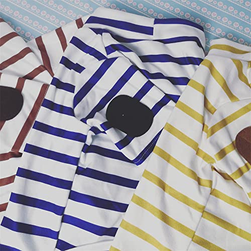 Pack of 2 Cute Doggie Embroidery Dog Coat Turtleneck Stretchy Dog Sweater Super Soft Dog Cold Weather Coat for Cats Dogs (X-Small, Blue+Yellow)