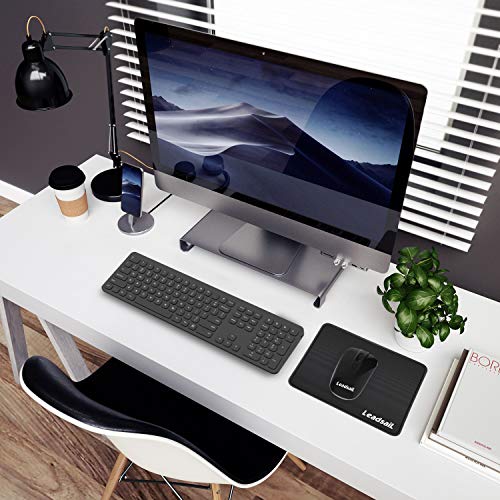 LeadsaiL Wireless Keyboard and Mouse, Wireless Mouse and Keyboard Combo, Cordless USB Computer Keyboard and Mouse Set,Full Size,Ergonomic,Silent,for Windows Laptop, Apple, iMac, Desktop, PC