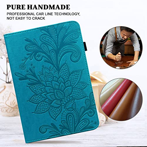 VODEFOX Case for Samsung Galaxy Tab A 10.1 2016,Embossed Design Lace Floral PU Leather Folio Flip Stand Case with Elastic Band for Galaxy Tab A 10.1" Tablet 2016 (SM-T580/T585/T587)