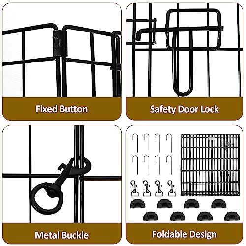 Seiyierr Dog Playpen, Portable Pet Play Pen Foldable Carrying Case, Puppy Pens Outsid for Small Cat Indoor/Outdoor, Removable Mesh Shade Cover
