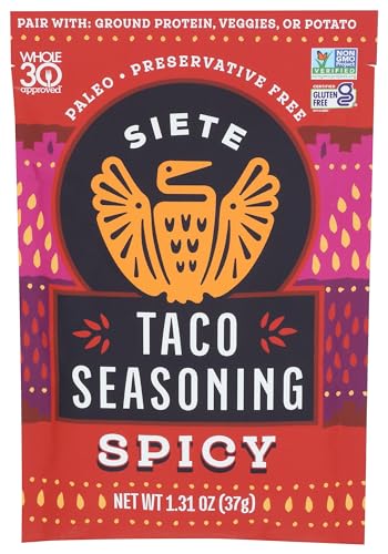 Siete Seasoning - Spicy | Paleo, Preservative Free, Whole 30 Approved (Pack of 1)