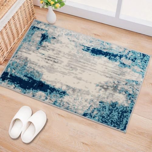 Rugshop Sky Collection Whimsical Abstract Area Rug 2' x 3' Blue