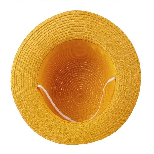 Straw Hat Performance Animation Cosplay Accessories Hat Summer Sun Hat Yellow