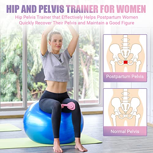 Thigh Master Thigh Exerciser for Women, Enhanced Resistance Hip and Pelvis Trainer, Inner Thigh Exercise Equipment Kegel Exercise Products for Women Home Gym(Rose)
