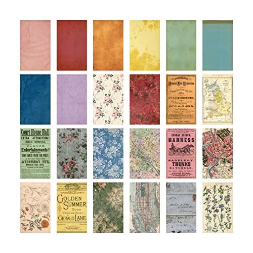 Tim Holtz - Advantus Idea-Ology Backdrops Double-Sided Cardstock 6"X10" 24/Pkg-Volume #5 Art Craft, Multi