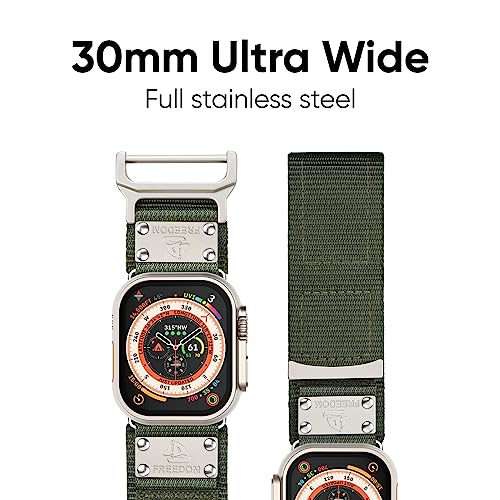 Suitisbest Sport Band Compatible for Apple Watch Ultra 2 Band/Apple Watch Ultra Band 49mm 45mm 44mm 42mm for Men, Ultra Wide Nylon Sport Strap Wristband for iWatch Ultra Series 9 8 7 6 5 4 3 SE
