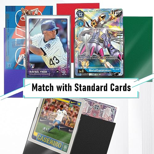 500 Pcs Card Sleeves for Trading Card, Matte Card Sleeves Deck Card Protectors Compatible with Baseball Cards, Sports Cards, Game Cards (White)