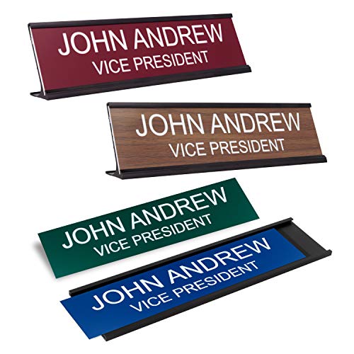 ExcelMark 2" x 8" Custom Engraved Name Plate with Square Corners