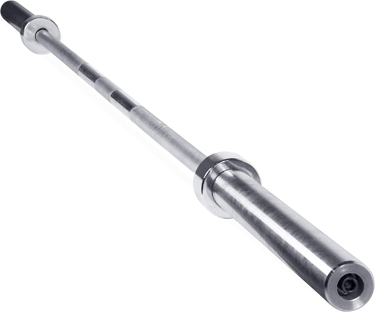 CAP Barbell Olympic 7 ft Bar 44 lb, 28mm Grip Diameter, Chrome - New Version (OBIS-85C)