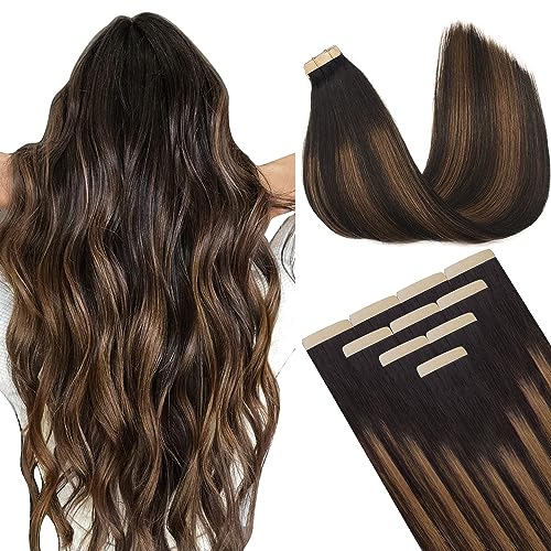 DOORES Tape in Hair Extensions Remy Hair, Bleach Blonde 26 Inch 20pcs 60g, Real Human Hair Extensions Tape in Seamless Straight Remy Skin Weft Hair Extensions