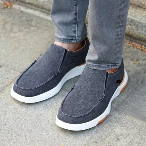 XPACS Mens Best Recovery Casual Shoes for Outdoor Hanging Out, Fashionabl Orthopedic Slip-On Shoes for Foot Pain, Slip Resistant Walking Shoes with Eva Rubber Sole Khaki Size 13.5