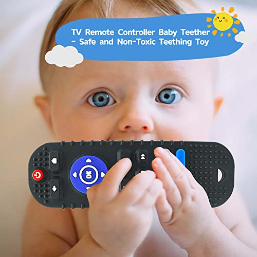 BIGSPINACH Cool Remote Tv Controller Teething Toy for Babies 3-12 Months Fun Baby Teether