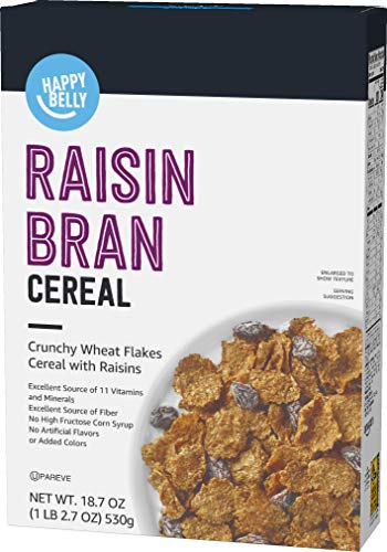 Amazon Brand - Happy Belly Raisin Bran Cereal, 18.7 Ounce